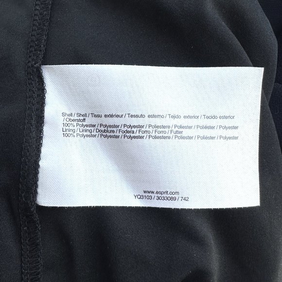 Esprit Collection Black Lined 100% polyester Layered Dress - US 2 - Picture 9 of 10